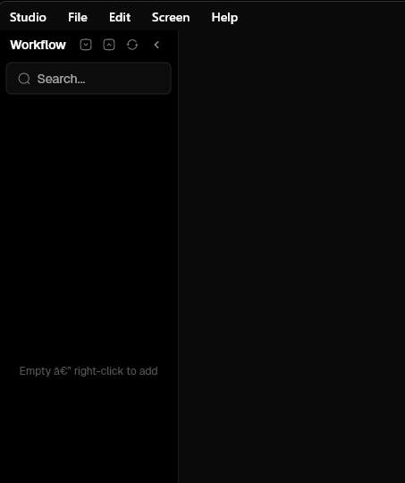Creating a service file in Studio